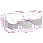 vidaXL Salon de jardin avec coussins 8 Pièces beige résine tressée