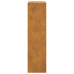 vidaXL Boîte de dépôt de colis avec porte Marron 44 x 22 x 82 cm Acier