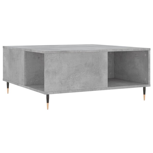 vidaXL Table basse gris béton 80x80x36 5 cm bois d'ingénierie