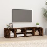 vidaXL Meubles TV 2 Pièces Chêne fumé 80x31 5x36 cm Bois d'ingénierie