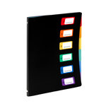 Trieur en plastique 6 compartiments - Format A4 - Rainbow Class