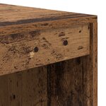 vidaXL Bureau avec rangement vieux bois en bois d'ingénierie