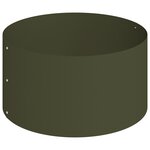 vidaXL Planteur en métal Acier / Vert olive Acier enduit de poudre