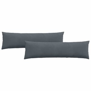 vidaXL Coussins de canapé 2 Pièces Gris foncé 145 x 40 cm