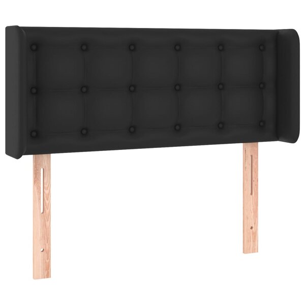 vidaXL Tête de lit avec oreilles Noir 83x16x78/88 cm Similicuir