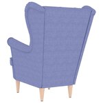 vidaXL Fauteuil bleu jean 74x84x100 cm tissu