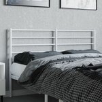 vidaXL Tête de lit métal blanc 120 cm
