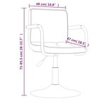 vidaXL Chaises pivotantes à manger lot de 2 gris clair velours