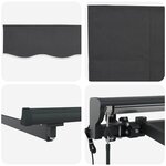 vidaXL Auvent Rétractable Anthracite 400x300 cm tissu