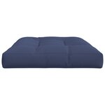 vidaXL Coussin de palette bleu marine 120x80x12 cm tissu