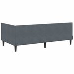 vidaXL Cadre de lit d'angle Gris foncé 100 x 200 cm Velours