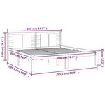 vidaXL Cadre de lit Blanc Bois de pin massif 200x200 cm