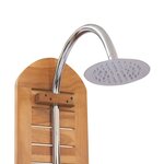 vidaXL Douche de jardin Teck massif 70 x 75 x 204 cm