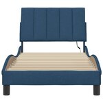 vidaXL Cadre de lit sans matelas Hanko bleu 80x200 cm tissu