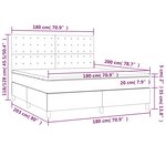 vidaXL Sommier à lattes de lit avec matelas Cappuccino 180x200 cm
