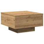 Table basse vidaXL Artisian en chêne 55x55x31 cm en bois d'ingénierie