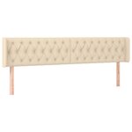 vidaXL Tête de lit à LED Crème 183x16x78/88 cm Tissu