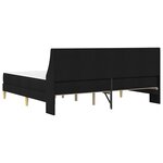 vidaXL Cadre de lit avec matelas Noir 180 x 200 cm Polyester