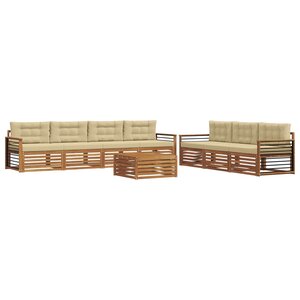 vidaXL Ensemble de canapés d'extérieur 8 Pièces Naturel et Beige