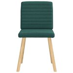 vidaXL Chaises à manger lot de 6 vert foncé tissu