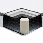 vidaXL Matelas Blanc  Gris 90 x 200 cm Tissu tricoté