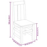 vidaXL Chaises à manger lot de 4 bois massif