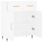 vidaXL Buffet blanc 69 5x34x90 cm bois d'ingénierie