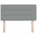 vidaXL Tête de lit LED avec des lumières à LED Gris clair 90 cm tissu