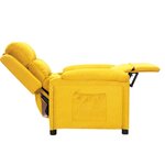 vidaXL Fauteuil inclinable Jaune Tissu