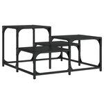 vidaXL Table basse noir 68x68x40 cm bois d'ingénierie