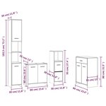 vidaXL Ensemble de meubles de salle de bain 4 Pièces Chêne marron