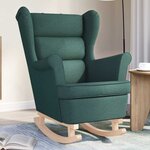 vidaXL Chaise à bascule vert foncé 74x90x102 cm tissu