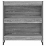 vidaXL Bibliothèque Gris Sonoma 80 x 30 x 155 cm Bois d'ingénierie