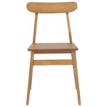 vidaXL Chaise de salle à manger 2 Pièces Naturel 43 x 44 5 x 77 cm