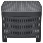 vidaXL Salon de jardin 3 Pièces Plastique Anthracite