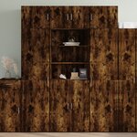 vidaXL Buffet haut chêne fumé 70x42 5x185 cm bois d'ingénierie