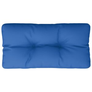 vidaXL Coussin de palette bleu royal 80x40x12 cm tissu