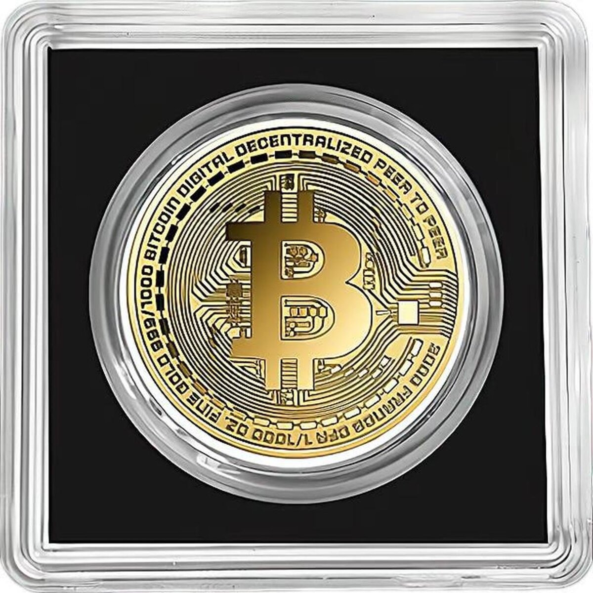 Pièce de monnaie en Or 3000 Francs g 0.031 (1/1000 oz) Millésime Gold Gift  BITCOIN 1/1000 - La Poste