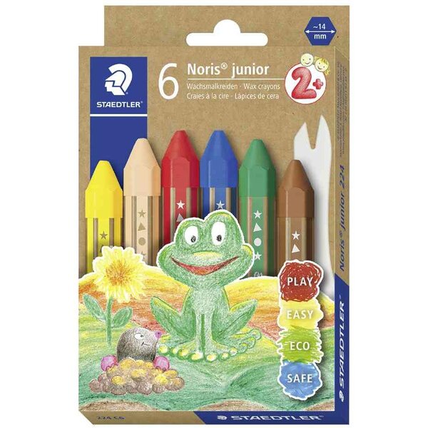 Craie à la cire Noris junior étui carton de 6 STAEDTLER