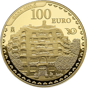 Monnaie CASA MILA Antoni Gaudi Or 100€ Euro Spain 2026 (PRÉCOMMANDE)