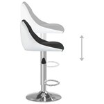 vidaXL Tabourets de bar lot de 2 noir et blanc similicuir