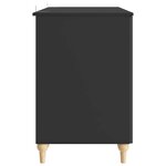 vidaXL Bureau avec étagère Noir 142 5 x 50 x 75 cm Bois d'ingénierie