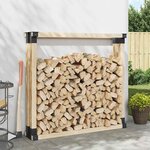 Aide à l'empilement de bois de chauffage 4 Pièces Anthracite Acier