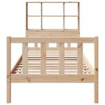 vidaXL Lit bibliothèque sans matelas 90x190 cm bois de pin massif