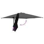 vidaXL Parasol de jardin Noir 248.5 x 247.5 x 160 cm tissu