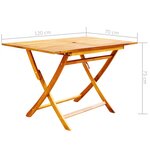 vidaXL Ensemble à manger d'extérieur pliable 5Pièces Bois d'acacia solide
