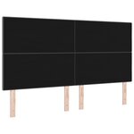 vidaXL Tête de lit LED grise foncée de 90 cm en tissu.