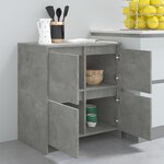 vidaXL Buffet Gris béton 70x41x75 cm Bois d'ingénierie