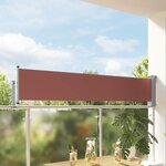vidaXL Auvent latéral rétractable de patio 60x300 cm Marron