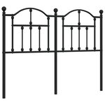 vidaXL Tête de lit métal noir 120 cm